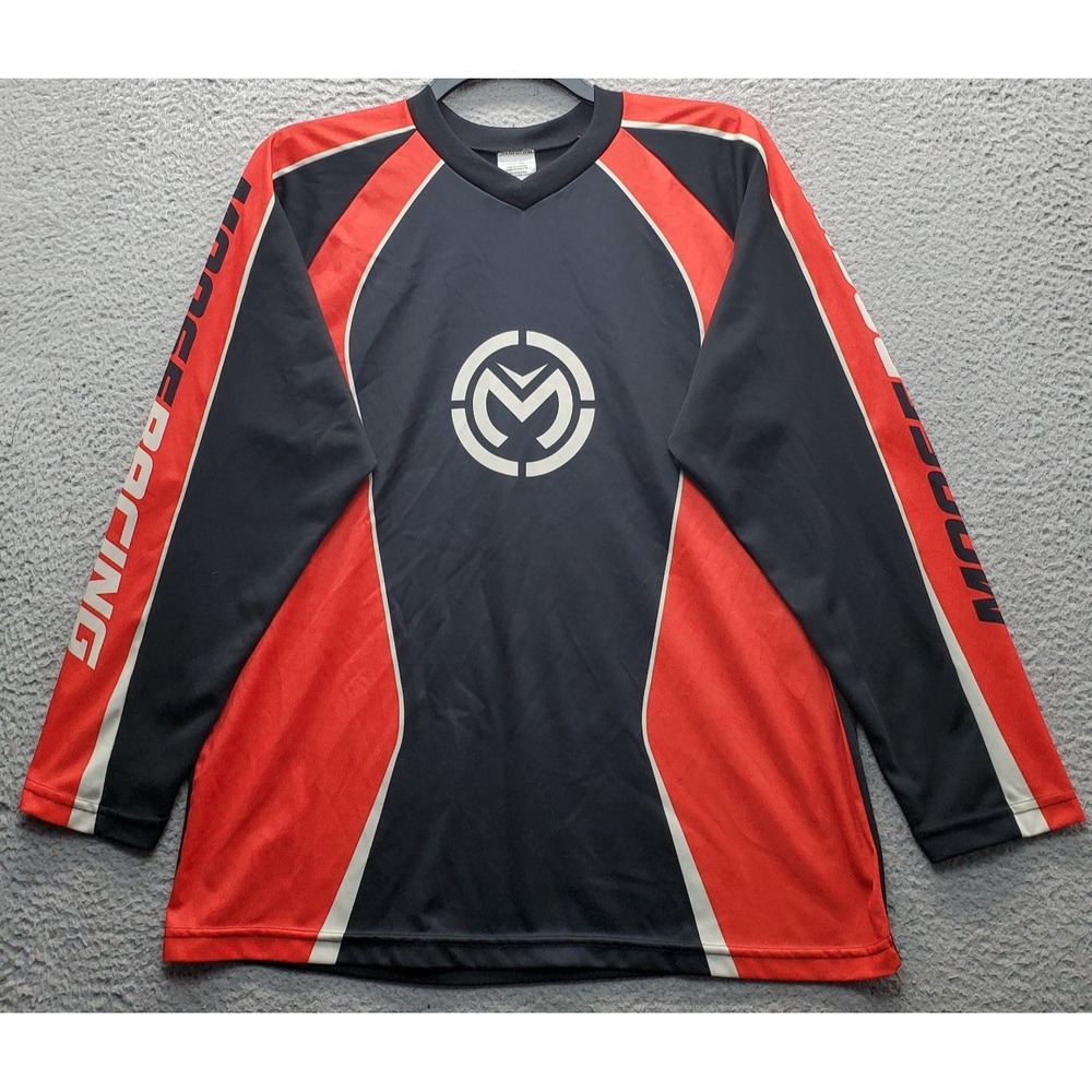 Moose Racing Jersey Mens L Multi Motocross MX Gear Long Sleeve V Neck Pullover